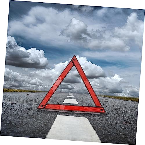 KOMBIUDA 2Pcs Auto Warning Triangle Compact Car Safety Tool Road Emergency Sign Reflective Warning Triangle for Vehicles Easy to Use Store