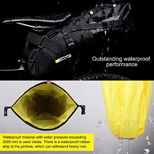 Rhinowalk Waterproof Bike Saddle Bag 10L - Under Seat Storage for Mountain Road Biking and Commuting Trips - size: 10L