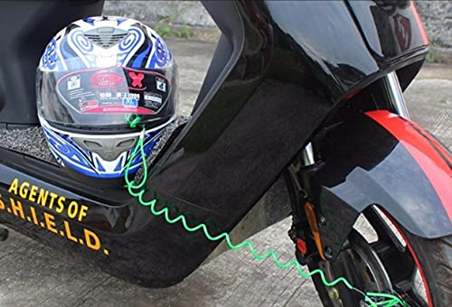 Lock Safety Cable for Motorcycle, 6.5 Feet, Disc Lock Reminder, Orange