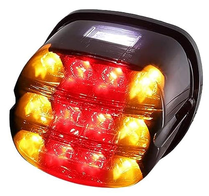 Black Yellow turn signal LED Tail Light Upgrade HD Tail Lights Assemblies for Harley Dyna Road King Electra Glide Street Bob Touring, harley davidson parts led lights for motorcycles - color: Yellow turn signal