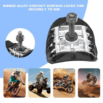 KVAEY Motorcycle Wheel Rim Lock, 1.6" Tire Clamp Wheel Lock with Molded Rubber Stoppers Prevent Inner Tube Wear, Motorcycle Rim Lock Replacement for Motocross Dual Sport Dirt Bike (2.5", 2PCS) - size: 2 Pieces, style: 2.5"