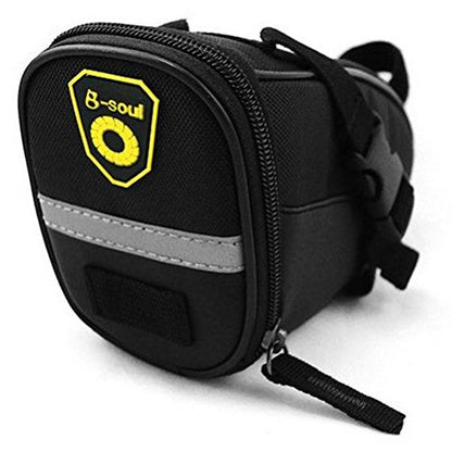 sponeed Cycling Seat Pouch Bicycle Bike Saddle Bag Rear Packs Tools Pocket 6 Colors - color: Black