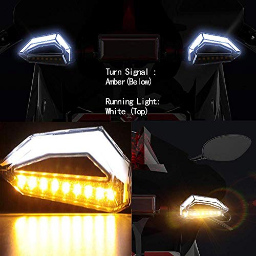 Universal 10mm Motorcycle 12 LED Turn Signal Lights Blinker Front Rear Lights Indicator - color: White