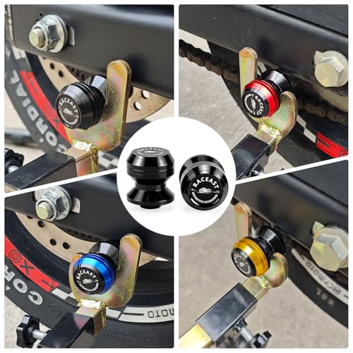 M6 Swing Arm Spool Sliders Universal CNC 6MM Rear Swingarm Sliders Stand Compatible With R7 YZF R1 R3 R6 R6S YZF600R FZ1 FZ6 FZ6R FZ8 FJ09 FZ09 FZ10 MT09 MT10 (Red - M6) - color: Red - M6