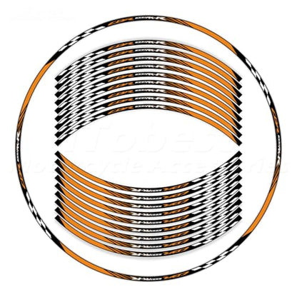 CBR 17 inch Wheel Rim Stickers Decals Tape Compatible with CBR1000RR-R 2004-2025 Motorcycle Reflective Rim Tapes Sticker Stripe (Orange) - color: Orange