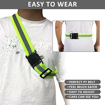 Reflective Vest - Running Vest Reflector, Reflective Running Vest with Safety Straps, High Visibility Reflector - color: J-10pcs Belt
