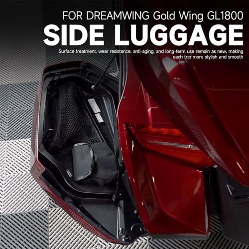 Motorcycle Saddle Bag Lid Organizers Side Case Trunk Storage Gear Bag Pocket Compatible with Honda Gold Wing Tour DCT Airbag 1800 GL1800 F6B GL 1800 2018-Up (A Pair of Bags)