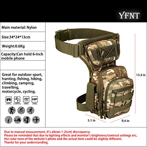 Tactical Drop Leg Bag for Men Women Military Thigh Pouch Outdoor Motorcycle Riding Hiking Waist Fanny Pack Travel Bag, Cp - color: Cp