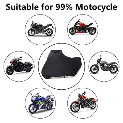 Indoor Motorcycle Cover Soft Stretch Dustproof Cover Compatible with All Motor, 116 inches - size: 4XL116"