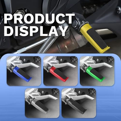 Motorcycle Footpegs Front Passenger Foot Pegs Replacement for BKING DL250 SV650 GSR600 GSR750 GSXR1000 GSXR600 GSXS1000/GT V Strom DL650 DL1000 DL650XT DL1000XT Foot Rests Pedal (titanium) - color: titanium