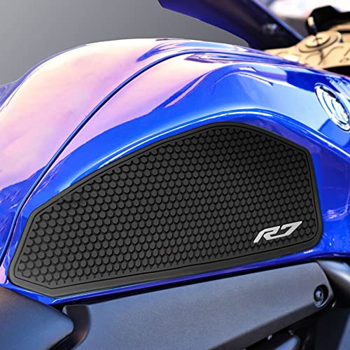 for YZF R7 YZF r7 2025 2024 2023 2022 2021 Accessories Fuel Tank Pads Protect Motorcycle Fuel Tank Stickers Fuel Tank Protection Pads Knee Anti-Slip Pads Fuel Tank Grips Tank Pads（red） - color: Red