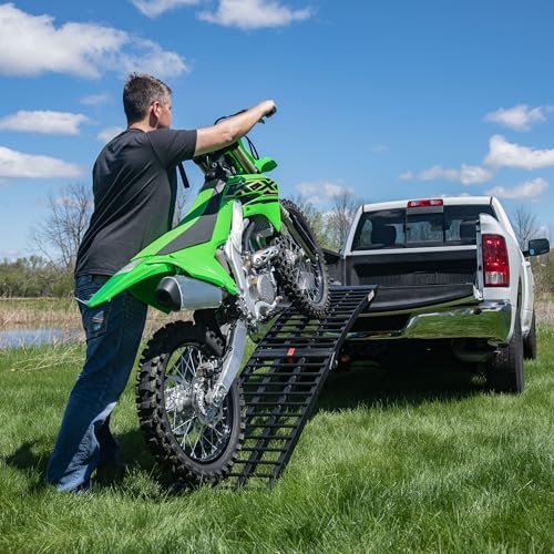 108" x 17.5" Extra Wide Aluminum Folding Single Runner Motorcycle Ramp