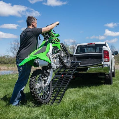 108" x 17.5" Extra Wide Aluminum Folding Single Runner Motorcycle Ramp