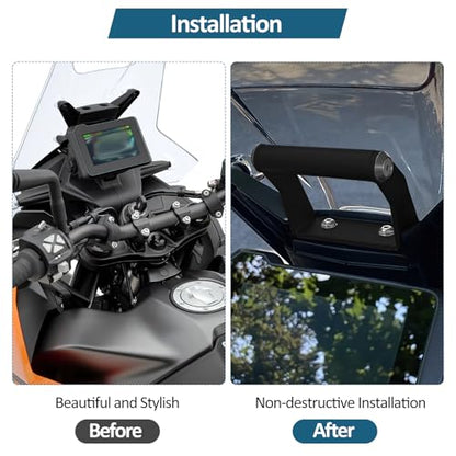 for 790 890 Adventure 2024-2025 790 890 Adventure R 2024 2025 Motorcycle GPS Phone Holder Auxiliary Nav Screen Mount Navigation Tower GPS Bars(22mm) - size: 22mm