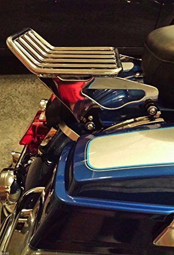 XFMT Motorcycle Detachable Two-Up Luggage Rack for Harley Touring Road King Street Glide Road Glide Electra Glide 2009-Later (Chrome) - color: Curves Luggage Rack-Chrome