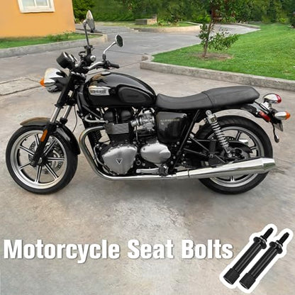 2 Pcs Motorcycle Quick Release Seat Bolts Replacement Fit for Triumph Bonneville SE 2009-2013, for Bonneville T100 2001-2015, for Triumph Scrambler 865 2006-2015, Long Tool Free Extended Screw