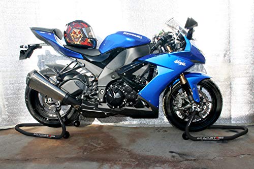 GP Pro Series Universal Front and Rear Motorcycle stands set - For use with Ninja ZX6r 636 ZX10r ZX14r ZX14 CBR 600rr 1000rr GSXR 600 750 1000 Yamaha R1 R6 MT10 MT09 MT07 Hayabusa SV650 SV1000