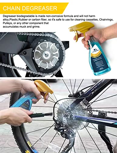 Bike Cleaning Kit - Complete Bicycle Maintenance Set with Degreaser, Lubricant, Chain Scrubber & Brushes for Mountain, Road, MTB, E-bikes - style: Bike Cleaning Kit -13 pcs