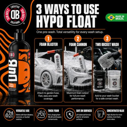 DUB BOYZ Hypo Float Pre-Wash Citrus Concentrate – Powerful Citrus-Based Cleaner for All Vehicle Surfaces, Eco-Friendly, Biodegradable Formula, Prepares for Main Wash (16 Fl Oz) 2 UND - size: 16 Fl Oz (Pack of 2)