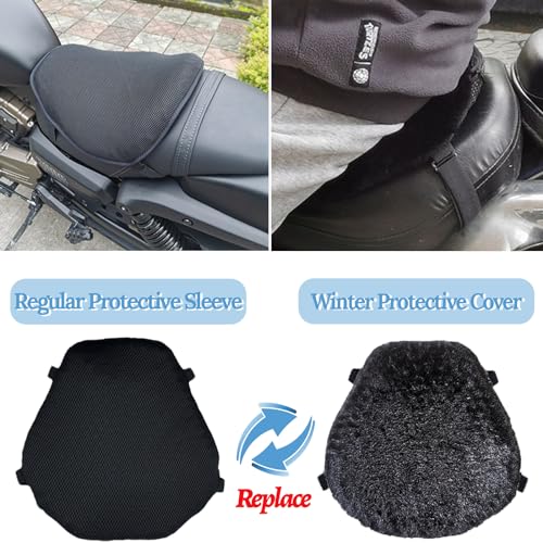 Motorcycle Gel Seat Cushion, 3D Honeycomb Shock-Absorbing, Hollow and Breathable, Hel Material is Compressive, Non-Breaking, Non-Hardening, Soft and Comfortable (Plush)
