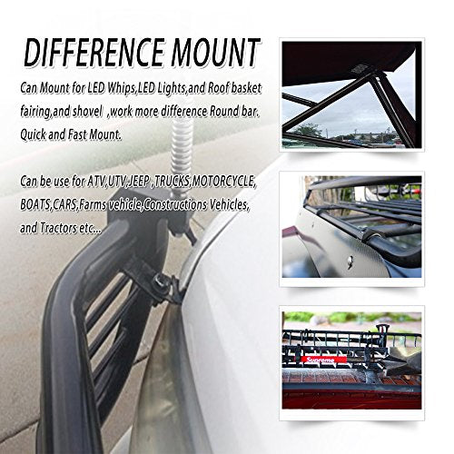 Bar Clamps 3/4 inch, Light Mount Brackets for 0.75" (19mm) Tube Clamp (Pack of 2) - size: 0.75 inch