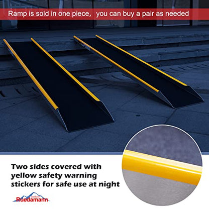 Ruedamann 60" Aluminum Shed Ramps for Lawn Mowers, 1PC 5' Long Lightweight Sturdy Non-Slip Loading Ramps with Grit-Coated Surface, Truck Bed, Motorcycle, ATV, UTV, Trailer, 600 lbs Capacity - size: 60'' - 600 lbs