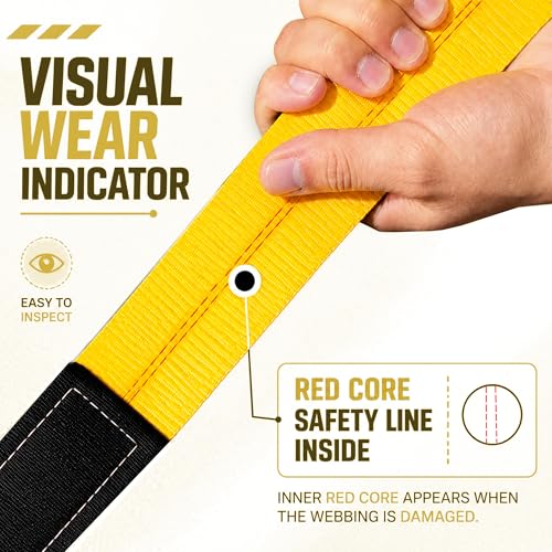 2PK 1.5" x 8FT Motorcycle Tie Down Straps, 3,000lb Break Strength, Heavy Duty Cambuckle & 2PK 2”x6.5FT Lift Sling Web Strap, 13,000lbs Capacity for Dirt Bike, ATV, UTV, Boat, and Kayak