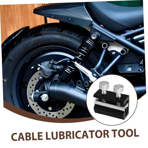ULTECHNOVO Motorcycle Cable Oiler Tool Portable Lubrication Device for Brake Clutch and Throttle Cables Twin Clamp Design for Motorcycles ATVs and Scooters Black