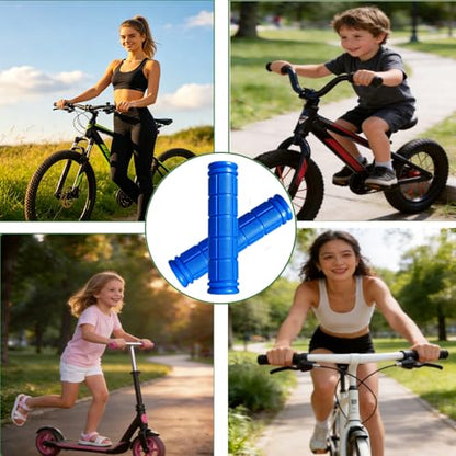 2 Pairs Bike Handlebar Grips for Bikes - color: Blue