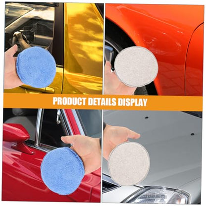 Healifty 4pcs Microfiber Car Wax Applicator Pads Soft Sponge for Vehicle Cleaning and Care for Cars Motorcycles and Scratch Lightweight Easy Storage