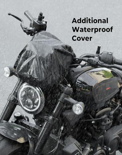 KEMIMOTO Motorcycle Handlebar Bag Universal Motorcycle Bag Storage pouch Compatible with Softail Dyna Sportsters 300 500 (2017-2025) 7.5L