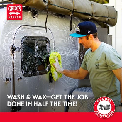 Griot's Garage Wash and Wax for RVs, Campers, Trailers, Boats, ATVs, UTVs, Motorcycles, Works on Paint, Chrome, Vinyl, Plastic, Rubber, Glass, and More, 10809, 64oz