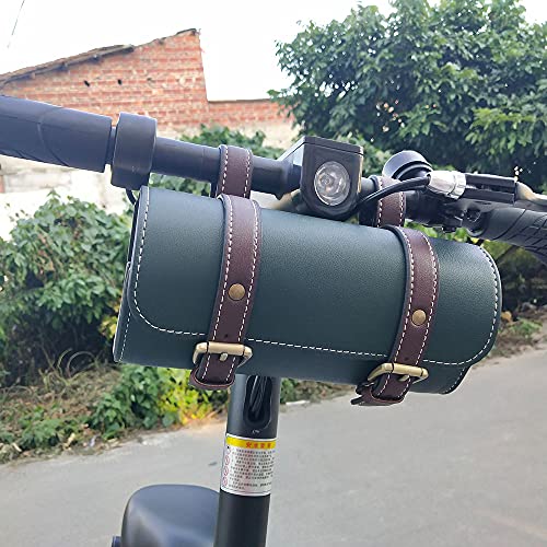 YIBO Motorcycle Fork Bag Quick Release Bag Side Bag Waterproof Universal Tool Bag American Bicycle Side Bag Leather Small Tool Bag (Green 1) - color: Green 1