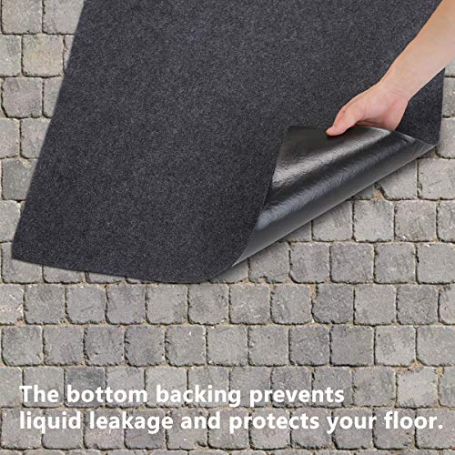 Cleanable Floor Oil Spill Mat, Oil Absorbing pad Durable Protective Surface Can be Used for car Oil Change (38in×36in)