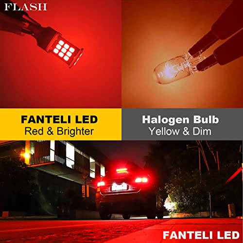 1157 LED Bulb Flashing Brake Lights, 300% Brighter 2057 2357 7528 BAY15D Plug and Play Strobe Blinking LED Stop Tail Lights, Brilliant Red