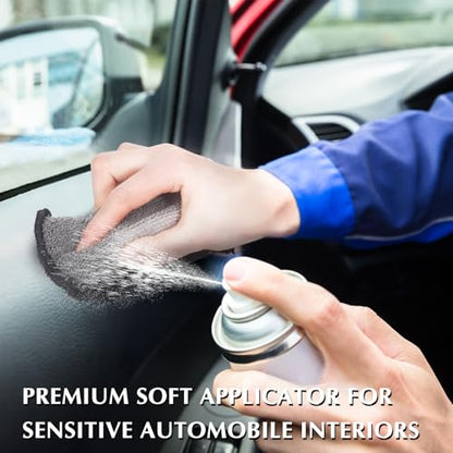 Mudder 8 Pcs Car Interior Scrubbing Sponge 5'' x 3'' Fiber Car Wax Applicator pad Household Cleaning Sponges for Leather Car Seat Couch Cleaning (Gray Black) - color: Gray Black