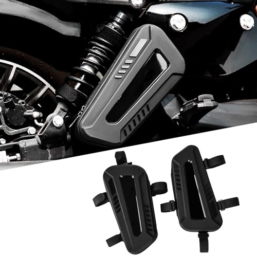 For Sportster S 1250 RH 1250S RH1250S Motorcycle waterproof saddle bag triangular hard shell side bag left and right two 2L large capacity storage bag (No logo (optional for other models)) - color: No logo (optional for other models)