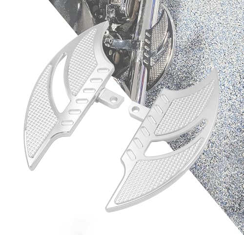 Rebacker Motorcycle Floorboards Foot Pegs Floor Board Pedals For Harley Touring Electra Glide Road Glide Road King Dyna Sportster - color: chrome