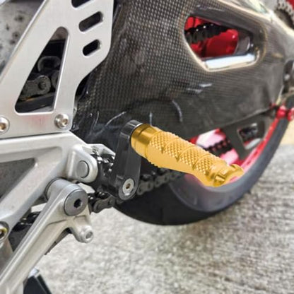 MCMOTOPARTS R-FIGHT Front Rider Footpeg Footpegs Foot Pegs Footrests Silver Compatible with ER-6F 2006-2008 06 07 08 - color: Silver, size: Standard (No Extension)