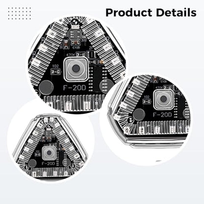 2 Pcs Motorcycle Strobe Lights, Solar Powered Triangle LED Emergency Flashing Warning Lamps, Universal Intense Illumination Signal Lights, USB Rechargeable, Easy Install, Includes Mounting Stickers