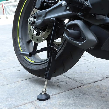 Rear Paddock Stand - Wheel Service Motorcycle Lift Stand, Adjustable Height Support Bracket | Non-Slip Wheel Lifter, Portable Maintenance Tool for Garage Use with All Motorcycle Models