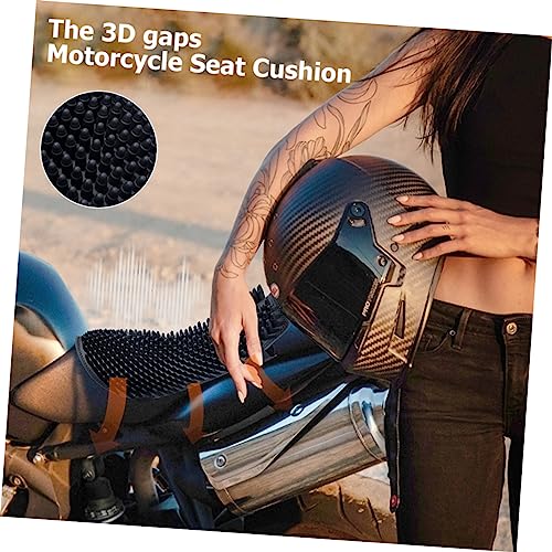 Breathable Motorcycle Seat Cushion Silicone Slip Cooling Pad Comfortable Motorcycle Seat Cover for Long Ride Heat Insulation Sunscreen Motorbike Saddle