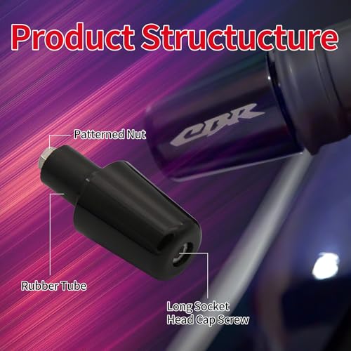 PROCNC Handle Bar Ends Grips Plug CBR600F4 (F4i) 99-06 CBR600RR 03-14 CBR1000RR 04-14 CBR 1000 RR 2004-2008 Honda CBR 600RR 2003-2013 Honda CBR 600 F1/F2/F3/F4/F4I 1987-2006