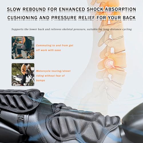 Motorcycle Seat Cushion for Yamaha FJR 1300 2001-2024, Gel Motorcycle Seat Pad for Long Rides, Breathable Shock Absorbing Anti-Slip Motorcycle Saddle Cushion