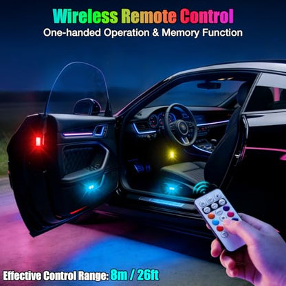 2026 Upgraded 11LEDs Wireless LED Strobe Lights, Ultra Bright 8 Colors Aircraft Strobe Lights with Remote, IP65 Waterproof Anti-Collision Warning Light for Motorcycle Bike Car Drone RV - 4PCS
