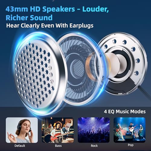 Motorcycle Bluetooth Headset with 43mm Helmet Speakers, 2-Way Helmet Intercom Communication System with Noise Cancellation, Music Sharing, FM, IP67 Waterproof (White,1-Pack) - color: White