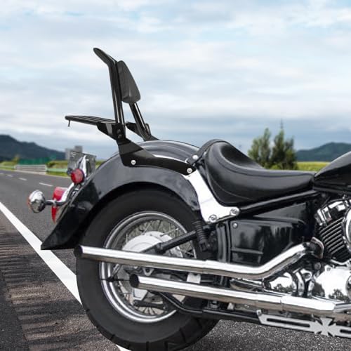 Detachable Passenger Backrest Sissy Bar with Luggage Rack Compatible with for 1998-2018 Yamaha Vstar 400 650 Dragstar 400 650 Classic Rear Sissy Bar Backrest - size: 1998-2018 Classic