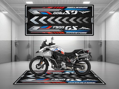 MPM Motorcycle Mat for F900 GS Adventure - Washable Non - Slip Oil & Water Resistant Parking Pitmat for Garage, Showroom, Workshop Use (Ride Pro, Size 1: 86.6 x 39.4/220 x 100 cm) - color: Ride Pro, size: Size 1: 86.6 x 39.4/220 x 100 cm