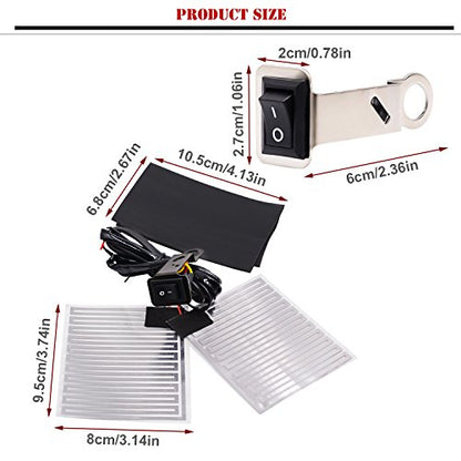 Motorbike Handlebar Heated Grip Kit,12V Winter Heated Grip Pads Inserts Handlebar Hand Warmers Fits Universal Grip ATV