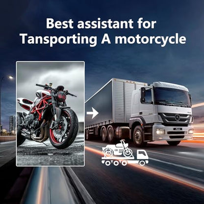 Kzinrft Motorcycle Handle Strap is Easy to Adjust and Can Maintain Vehicle Stability and Safety During Transportation Suitable for All Tricycle Bike ATV Scooter (Red) - color: red